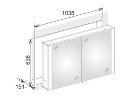 Фото Зеркальный шкаф Keuco Royal 60 22112171301, алюминий