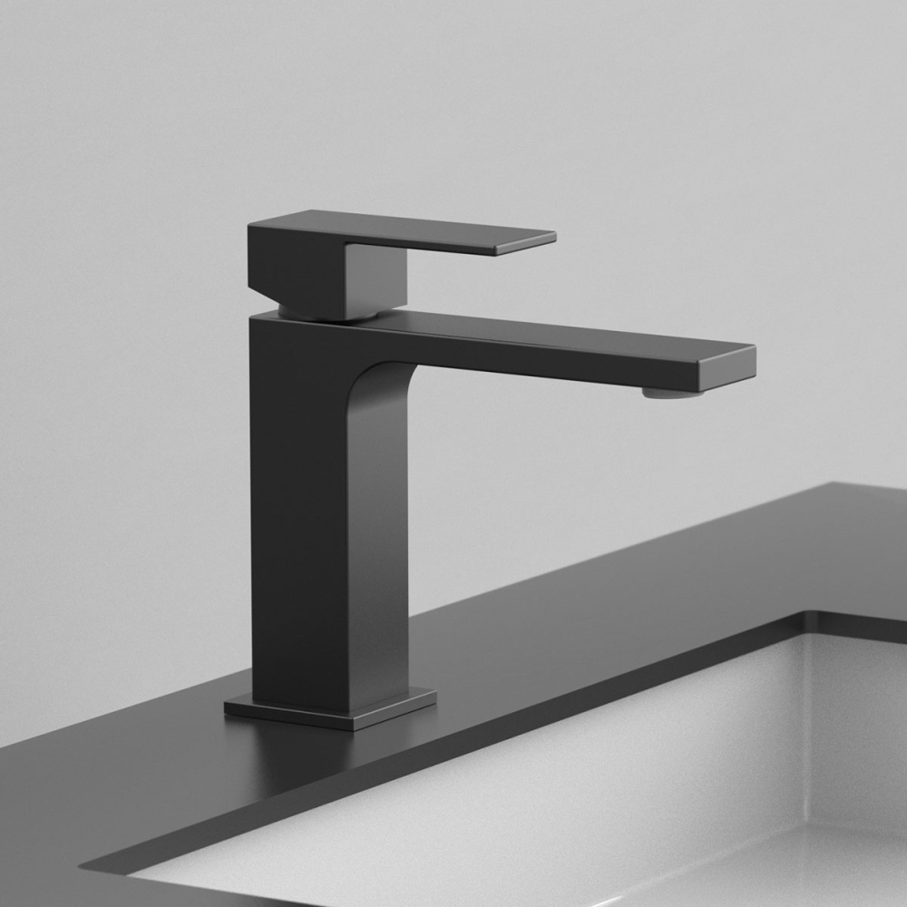 Фото Смеситель для раковины Vincea Cube (VBF-1C01MB) черный