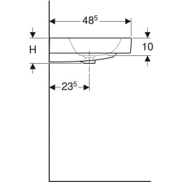 Раковина Geberit iCon 124090000 подвесная