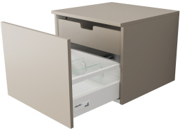 Velvex UNIQUE UNIT tpUNI.50.H40.Y.VY-215 Тумба подвесная выс. 40, выдв. ящик, внутр. ящик, бежевый ш