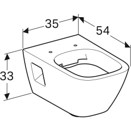 Geberit Renova Plan 500.378.01.1 Унитаз подвесной безободковый