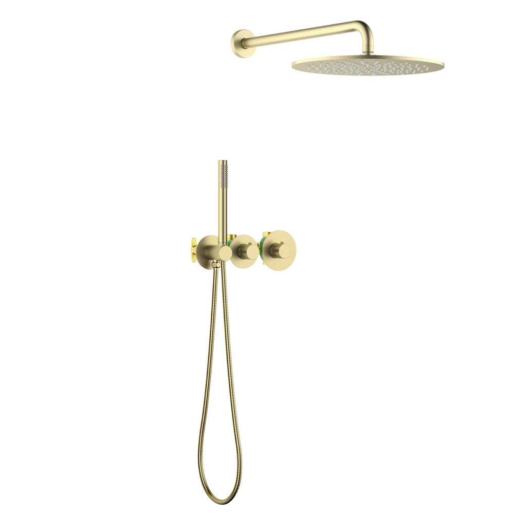 Фото Душевая система встроенная с термостатом Timo Saona SX-2359/17SM золото матовое