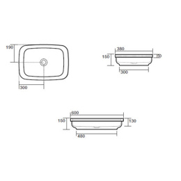 Фото Kerasan Tribeca 514331 Раковина встраиваемая/накладная 60х38см, без отв., цвет: черный матовы