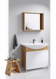 Тумба под раковину Aqwella Basic 85 BAS0108DZ Дуб золотой