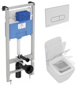 Инсталляция Ideal Standard Prosys с унитазом Strada II AquaBlade®, P387001, сиденье микролифт, компл