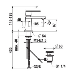 Смеситель для раковины Laufen New Classic HF900501100000
