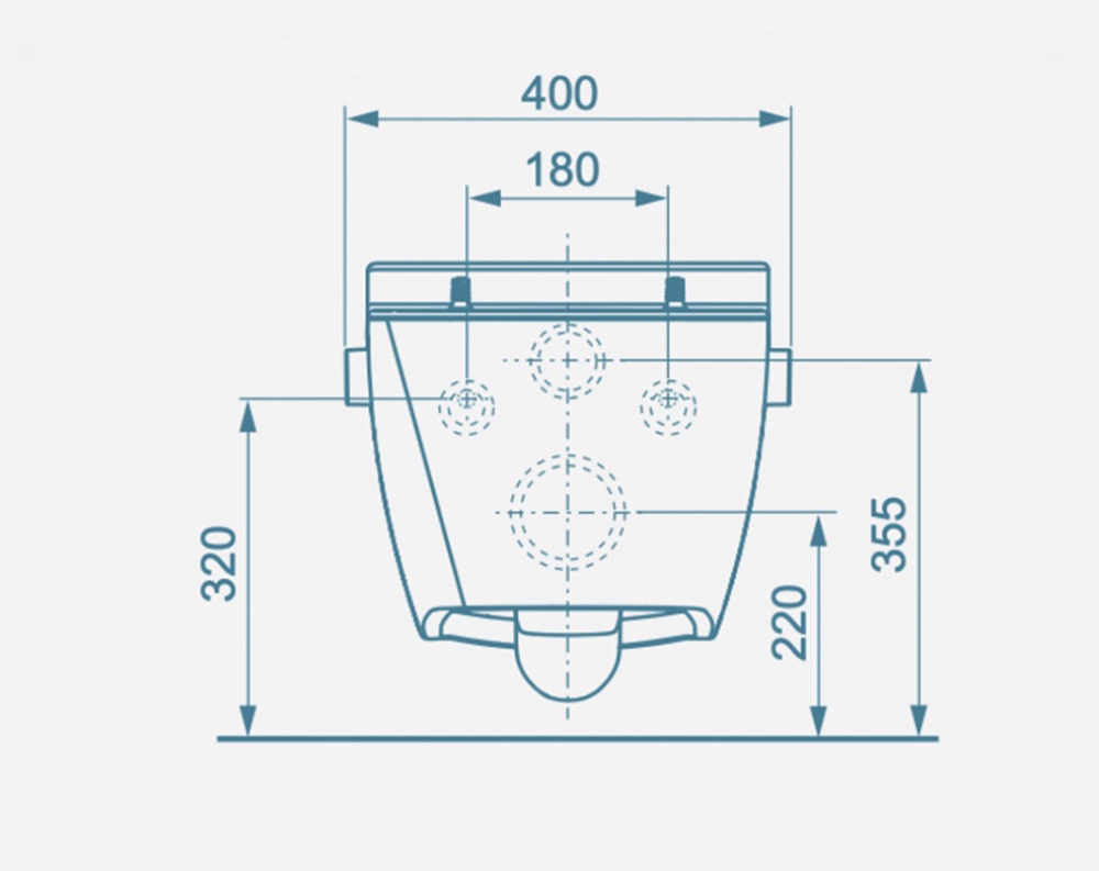 Подвесной унитаз-биде TECEone 9700200 35.8 х 54 x 39.2 см подвесной, белый