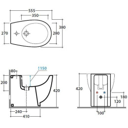 Биде напольное Globo Bowl (SB009.BI) белый