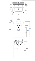 Раковина Simas Baden Baden BB10bi*1 подвесная, 60 х 45 х 16.5 см