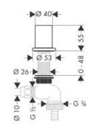 Кухонный запорный вентиль 10823000 Hansgrohe