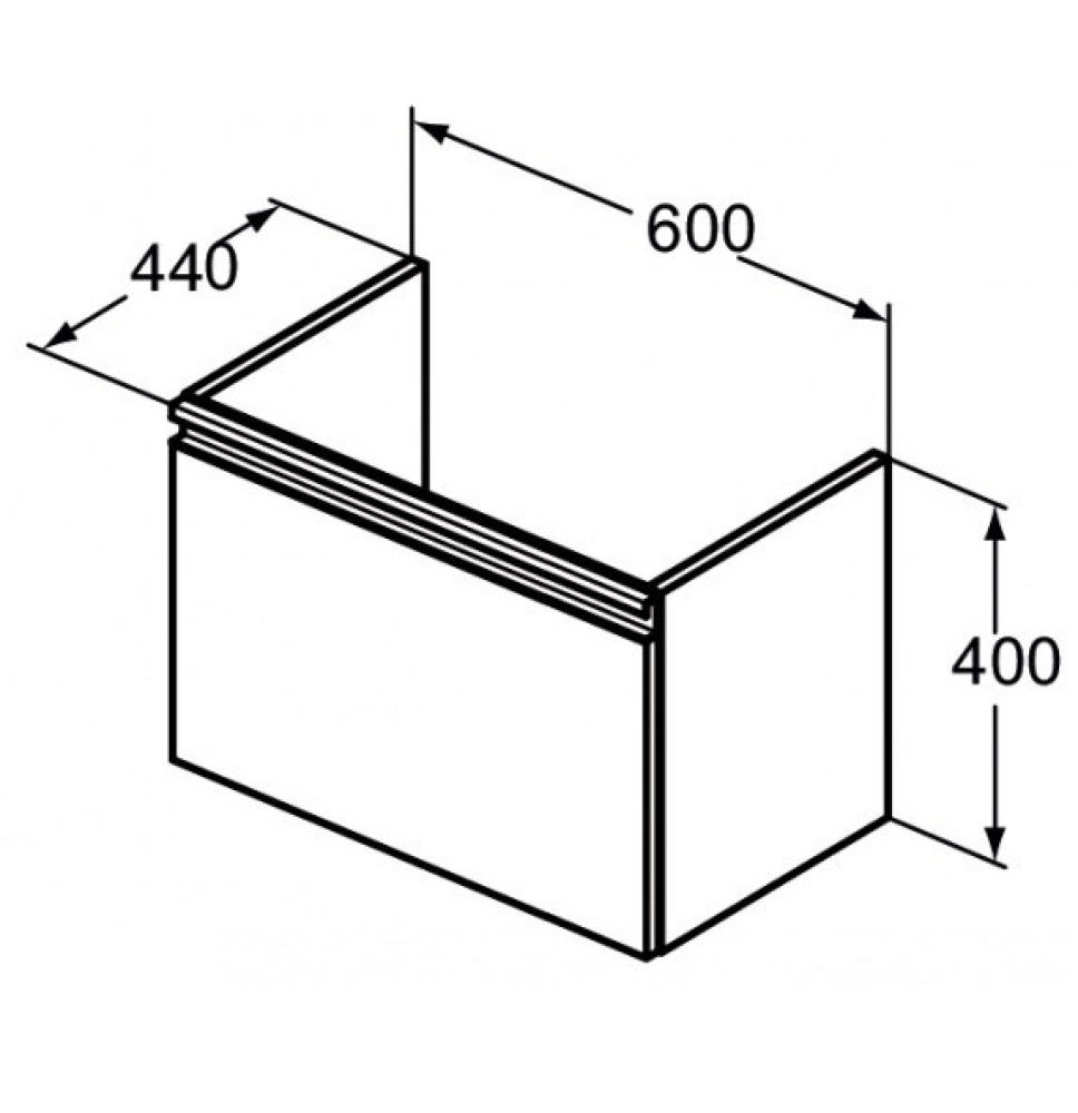 Подстолье для раковины T0046OV Ideal Standard Tesi (белый глянец)
