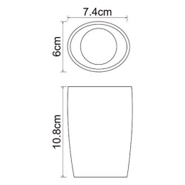 Стакан для зубных щеток WasserKraft Dinkel 4628