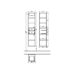 Шкаф-пенал подвесной DX Central Line 9722 E2DH