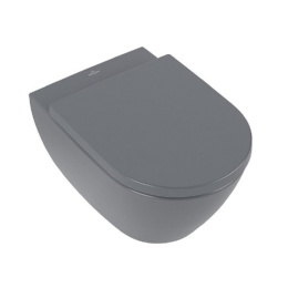 Фото Подвесной унитаз Villeroy&Boch Subway 2.0 (5614R0I4) безободковый, графит, CeramicPlus