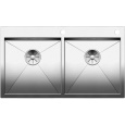 Мойка для кухни 88,5 см Blanco Zerox (521648) из нержавейки, 2 чаши без крыла