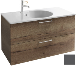 Тумба под раковину Jacob Delafon Odeon Rive Gauche 90 см, EB2523-RX-N14, цвет серый антрацит, ручки 