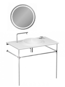 Раковина с консолью, зеркалом и смесителем Vitra Istanbul (4519B403-6142/61275/A42304)