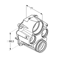 Адаптер для термостатов Kludi FLEXX.BOXX (7400100-00) желтый