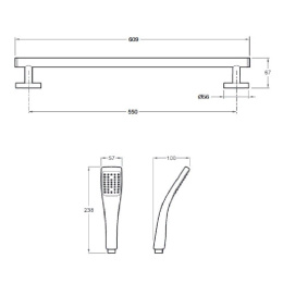 Фото Душевой гарнитур Jacob Delafon Eo (E99938-CP) хром