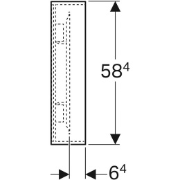 Зеркало Geberit Citterio 500.571.JI.1, 135 х 60 см, со светодиодной подсветкой, корпус бежевый дуб