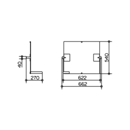 Зеркало откидное Keuco Plan Care 34986012000, хром