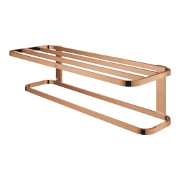 Полка для полотенец с держателем Grohe Selection 41066DA0, 60 cм, розовая бронза глянец