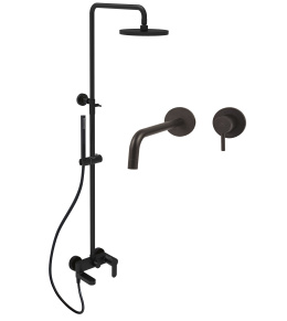Комплект смесителей Paffoni Light KITCOL632NO006 Черный матовый