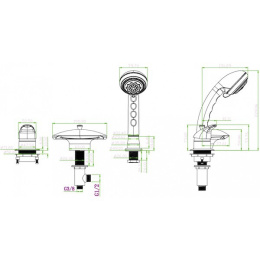 Фото Смеситель для ванны Boheme AquaDesign (397) бронза