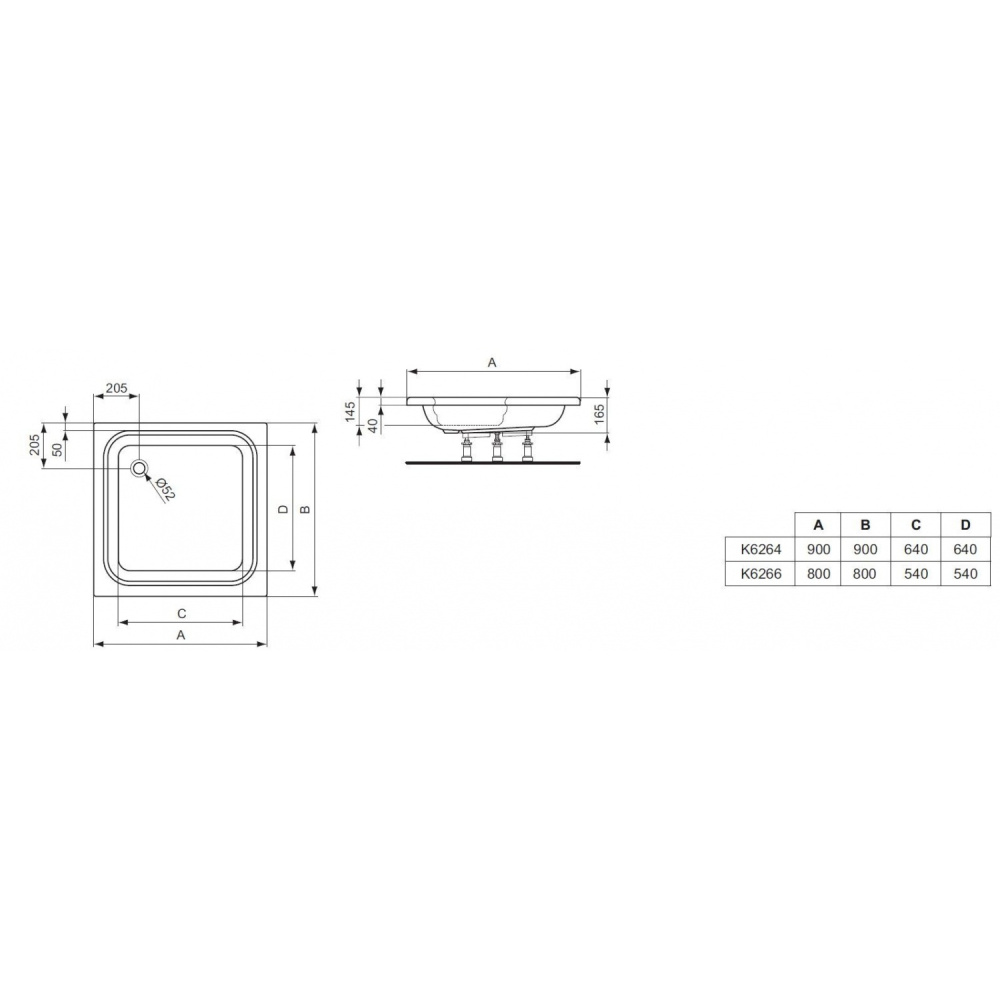 Ideal Standard Hotline hit plus K626601 Душевой поддон