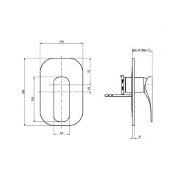 Смеситель для душа F3729X1BS FIMA Carlo Frattini QUAD