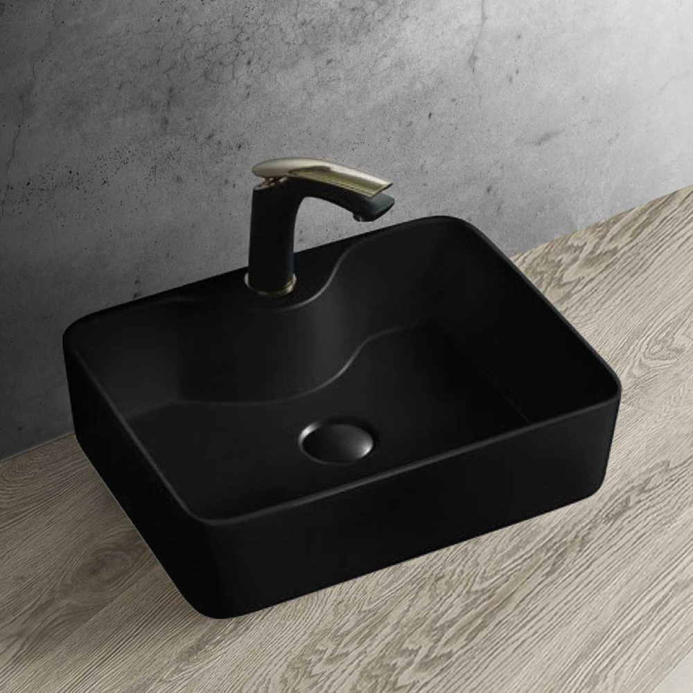 Раковина керамическая Vincea (VBS-127MB) матовый черный