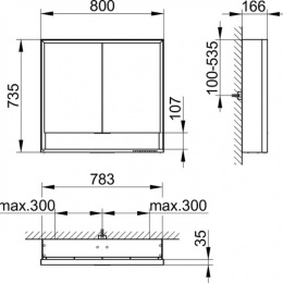 Фото Зеркальный шкаф Keuco Royal 14302171301, белый