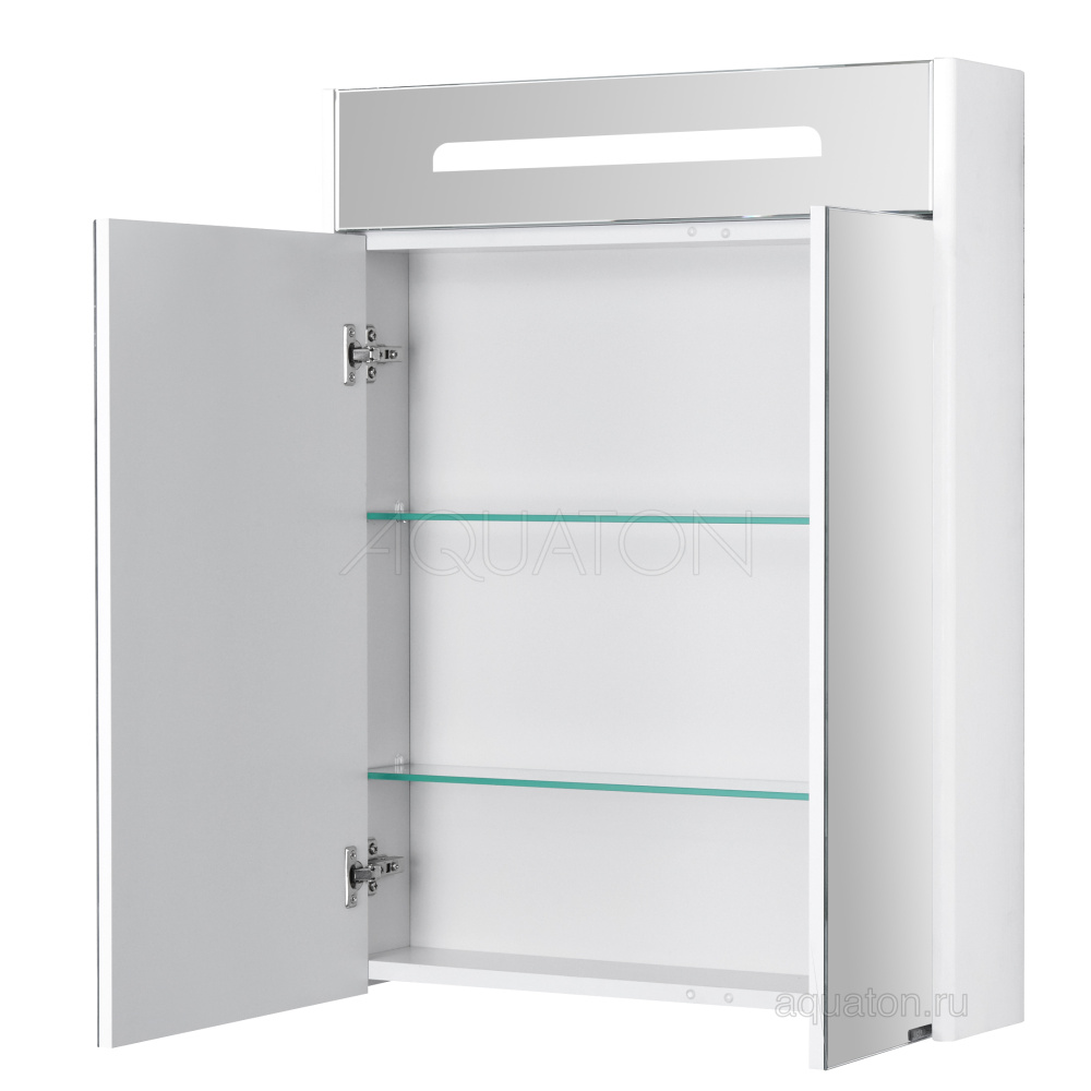 Фото Зеркальный шкаф Aquaton Сильва 60 дуб полярный 1A216202SIW70
