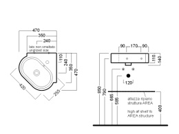 Фото Раковина угловая Hatria Area (Y0WH01) белый