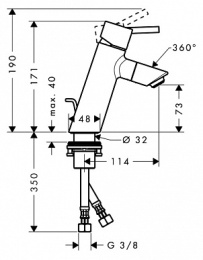 Фото Смеситель для раковины 32053000 Hansgrohe Talis