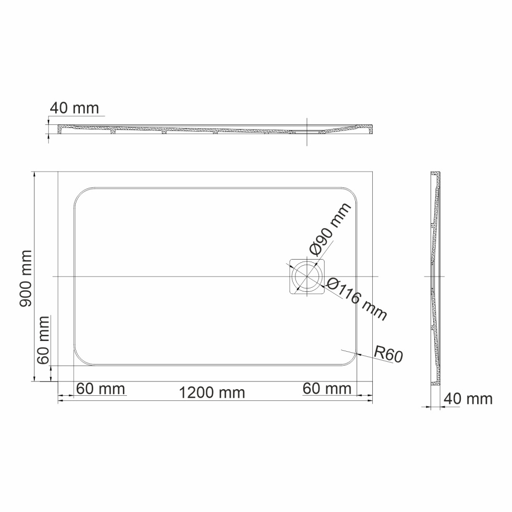WasserKRAFT 44T07 Душевой поддон