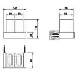 Стакан для щеток Gessi Rettangolo (20810#031) белый