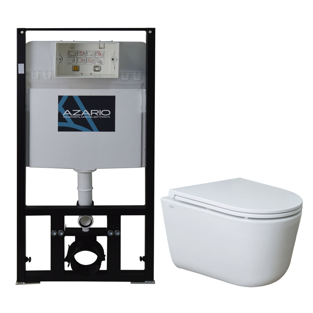 Инсталляция+унитаз Azario (AZ-8010-1000+LY1100R) Белый