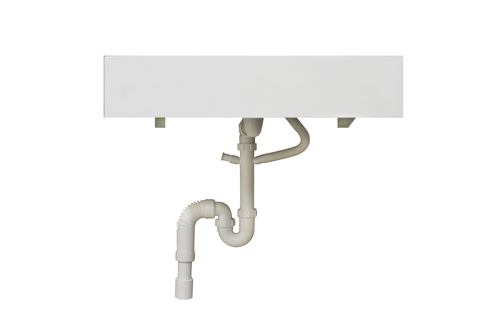 Фото Раковина Эстет Комфорт 59 ФР-00000805 над стиральной машиной Белая