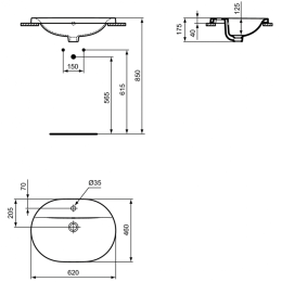 Раковина 62х46 см Ideal Standard CONNECT E504001