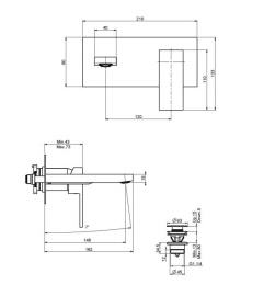 FIMA Carlo Frattini BRICK F3501X5CR Смеситель для раковины