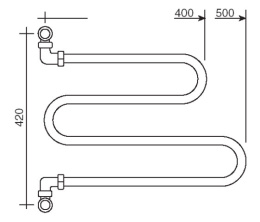 Фото Полотенцесушитель Margaroli Vento водяной 406WH, белый