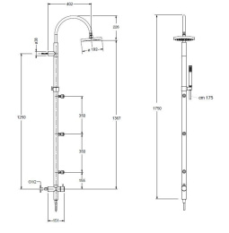 Фото Душевая система Cristina Rubinetterie Multicomfort (PD50051)