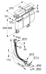 Фото Монтажный блок Kludi Rotexa (7879405-00) желтый белый