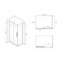 Душевой уголок Abber Schwarzer Diamant (AG30120BH-S90B)