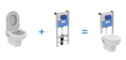 Инсталляция Ideal Standard Prosys Frame 120 M R020467 с унитазом Ideal Standard Exacto Rimless безоб