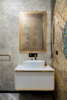 Armadi Art Vallessi Avantgarde 843-080-WG Тумба Canale 80 белая + Золото_Комплект