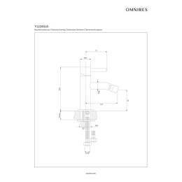 Omnires Y brushed gold Y1220GLB Смеситель для биде (брашированное золото)