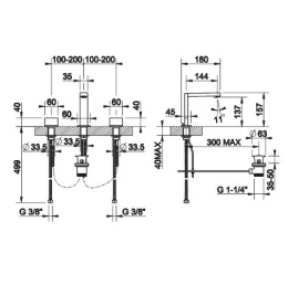 Смеситель для раковины Gessi Rettangolo (20402#031) хром