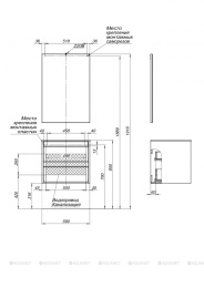 Фото Мебель для ванной Aquanet Lino 60 белый матовый